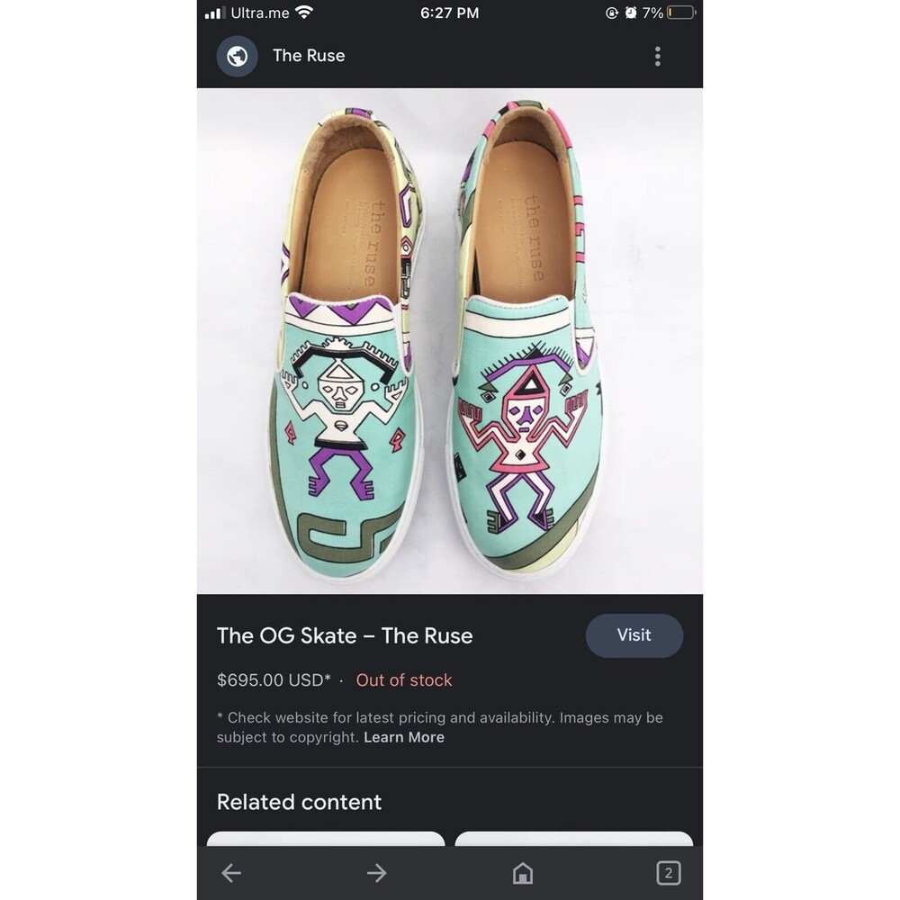 The Ruse The OG Skate Aztec Printed Sneaker Shoe~Women size 9 portugal